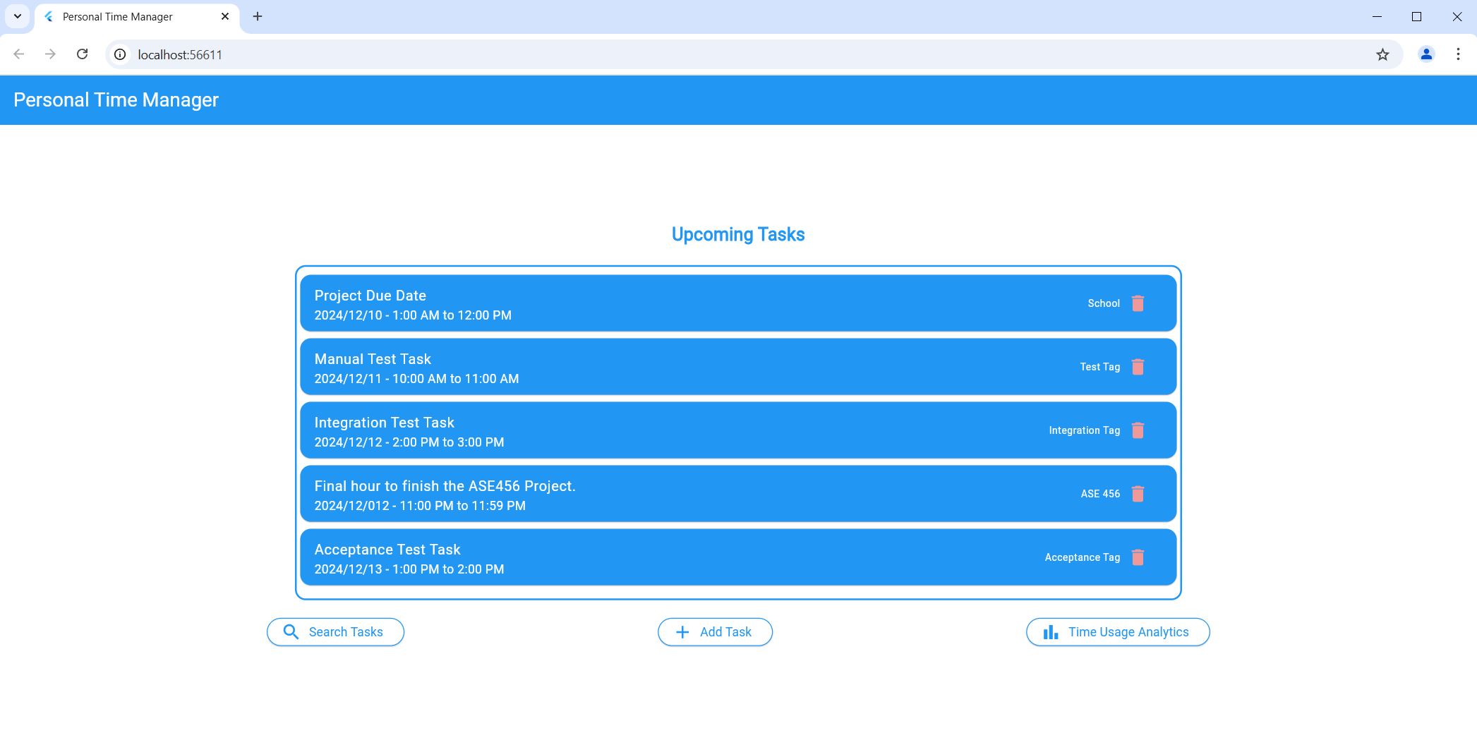 Time Management App
